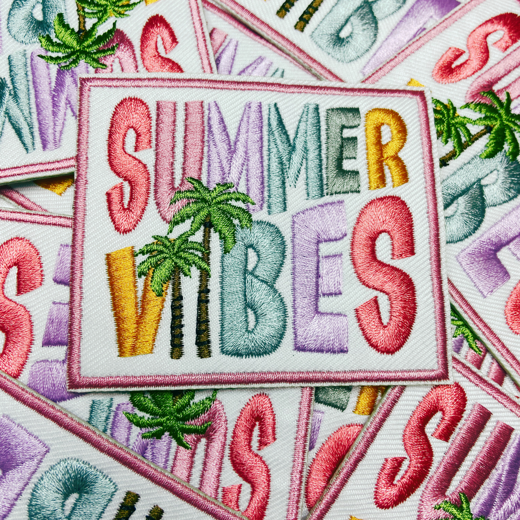 3" Summer Vibes  -  Embroidered Hat Patch