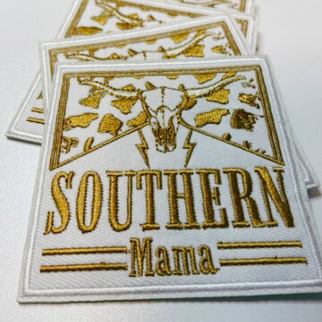 3" Southern Mama -  Embroidered Hat Patch