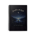 Breathe in the Night notebook | Spiral Ruled Journal, starry moon landscape