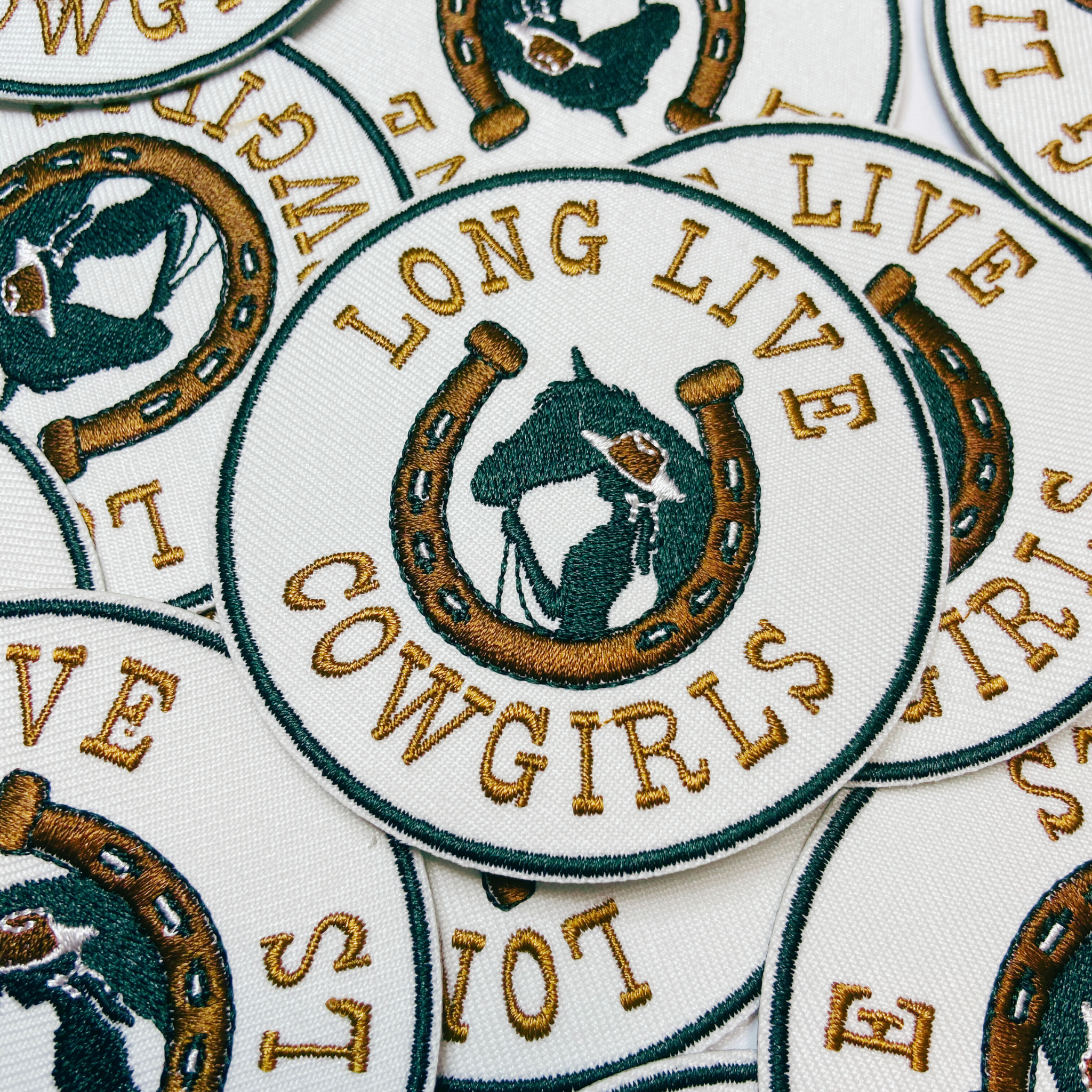 3" Long Live Cowgirls -  Embroidered Hat Patch