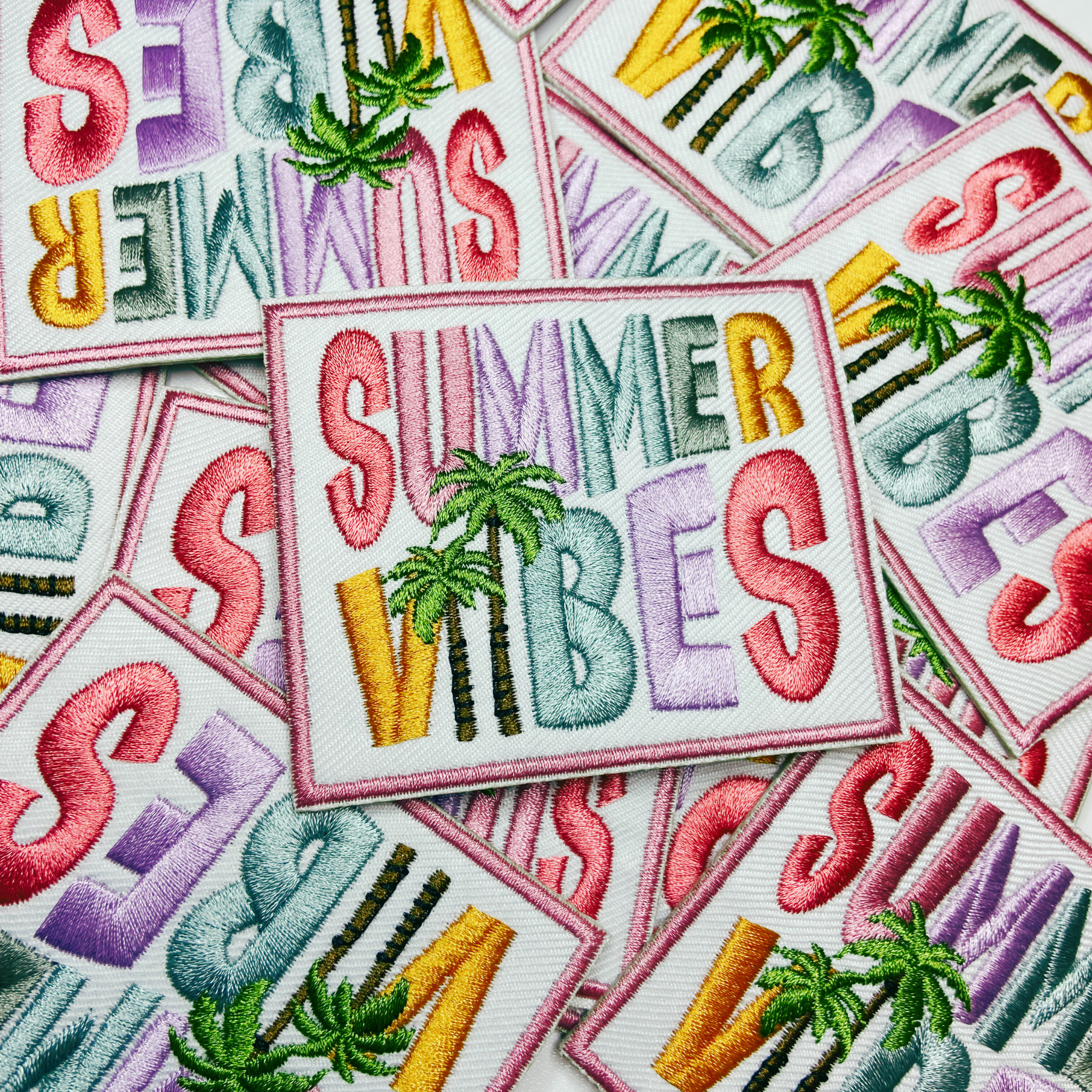 3" Summer Vibes  -  Embroidered Hat Patch