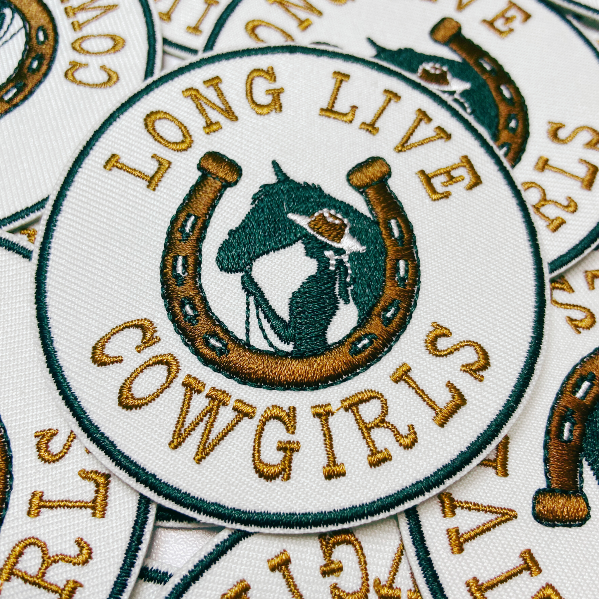 3" Long Live Cowgirls -  Embroidered Hat Patch