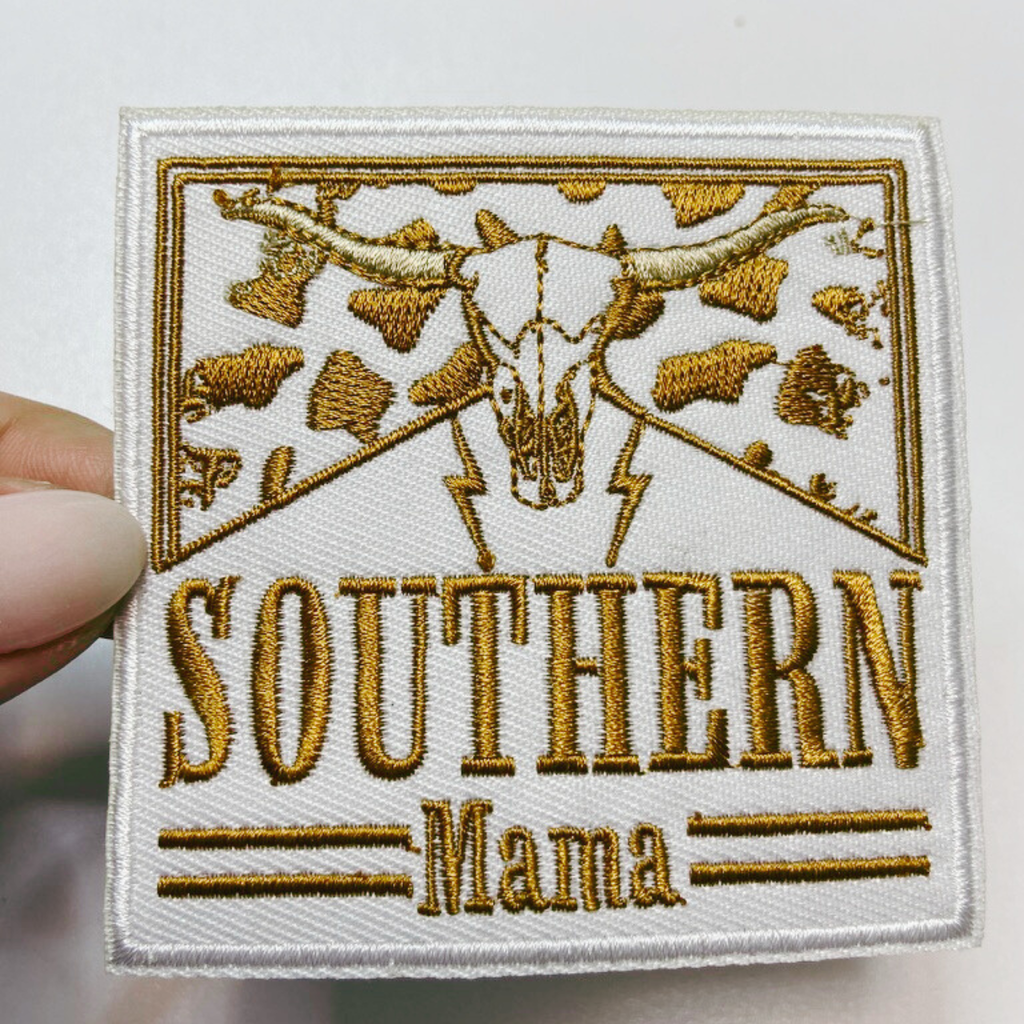 3" Southern Mama -  Embroidered Hat Patch