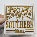 3" Southern Mama -  Embroidered Hat Patch
