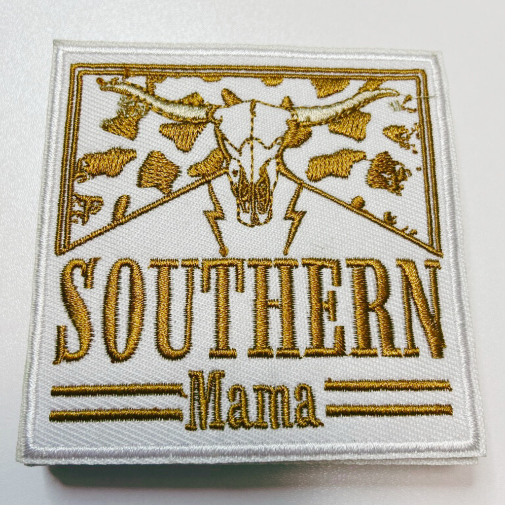 3" Southern Mama -  Embroidered Hat Patch