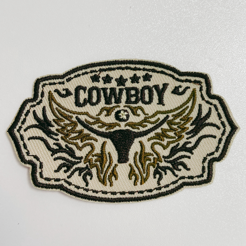 3"  Cowboy  -  Embroidered Hat Patch