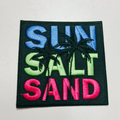 3" SUN, SALT, SAND -  Embroidered Hat Patch