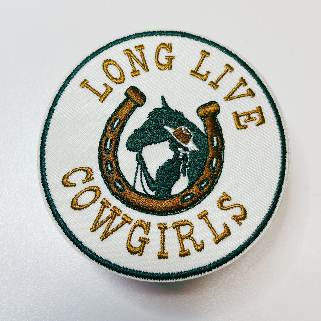 3" Long Live Cowgirls -  Embroidered Hat Patch