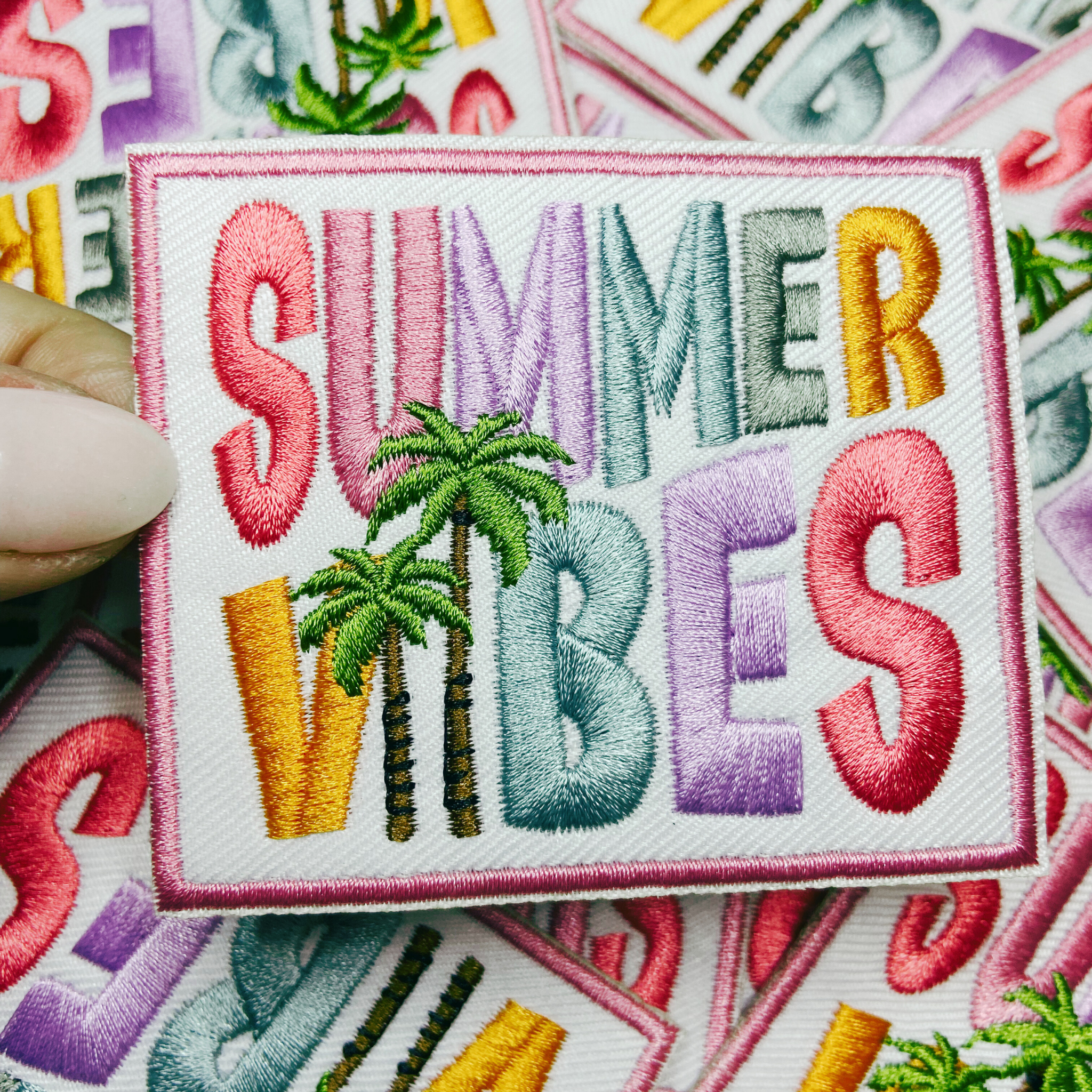 3" Summer Vibes  -  Embroidered Hat Patch